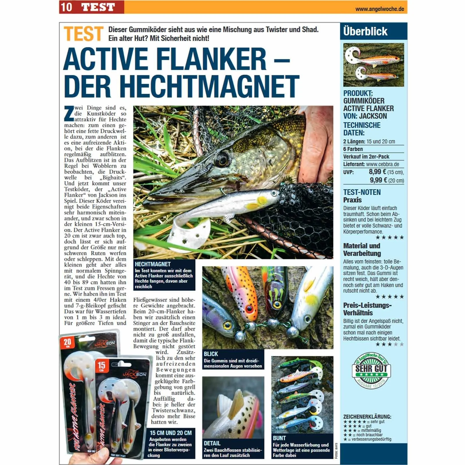 Jackson The Active Flanker 20 cm – Gummifisch „Real Trout“
